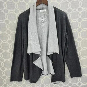 Calvin Klein Open Front Waterfall Women's Sweater Cardigan L